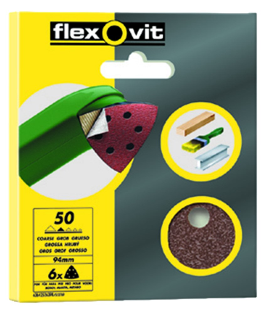 SCHUURVEL  DELTA 94 X 94MM P120 KLIT (6ST)