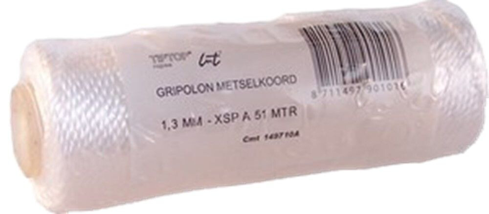 METSELKOORD POLYPROP. WIT 50MTR