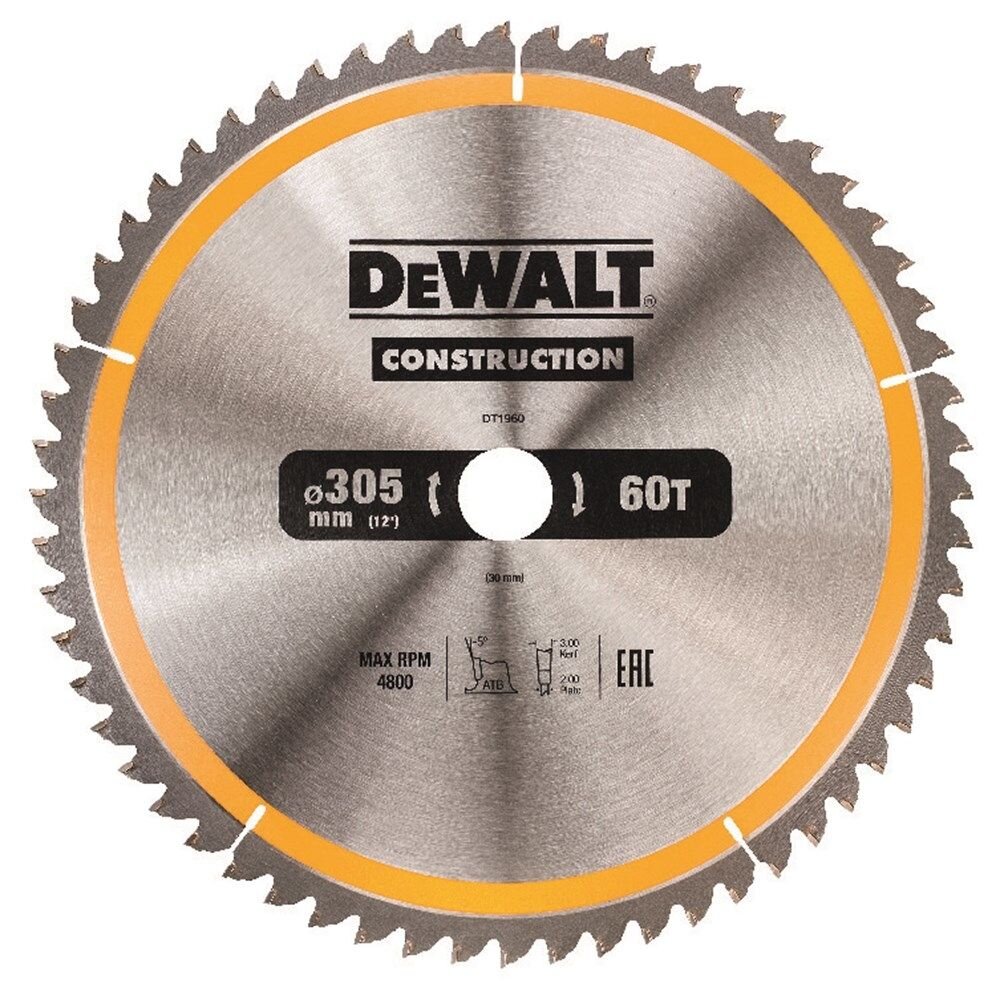 CONSTRUCTION CIRKELZAAGBLAD 305 X 30MM 60 TANDS