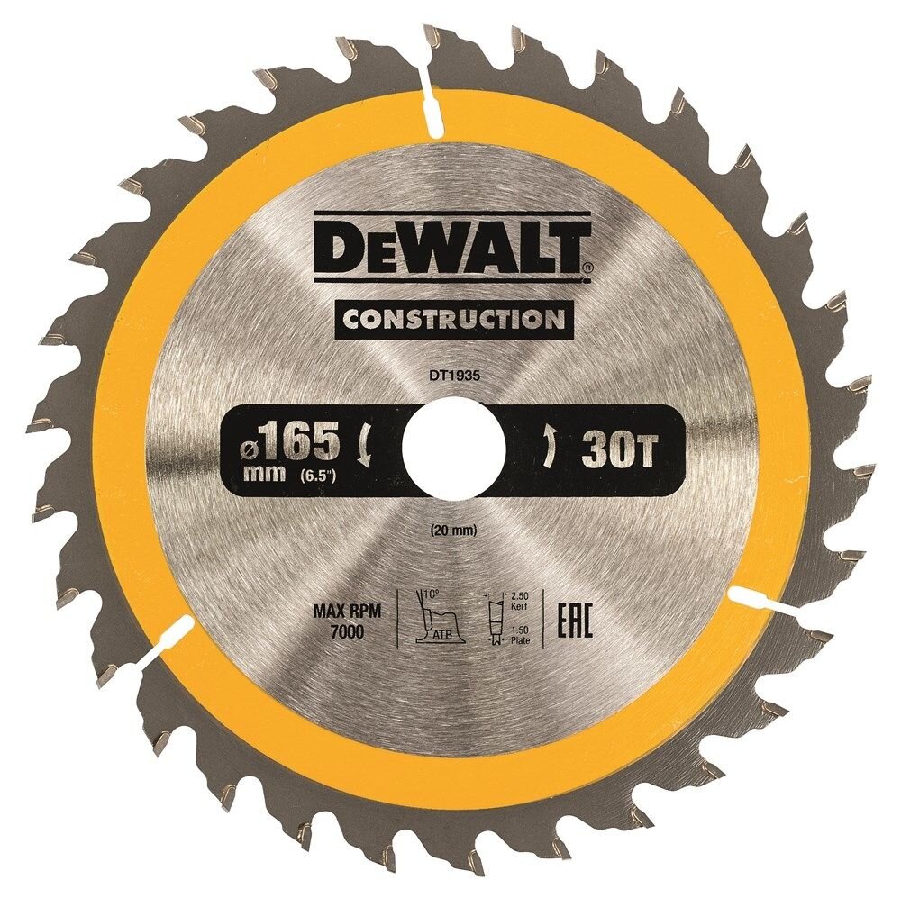 CONSTRUCTION CIRKELZAAGBLAD 165 X 20MM