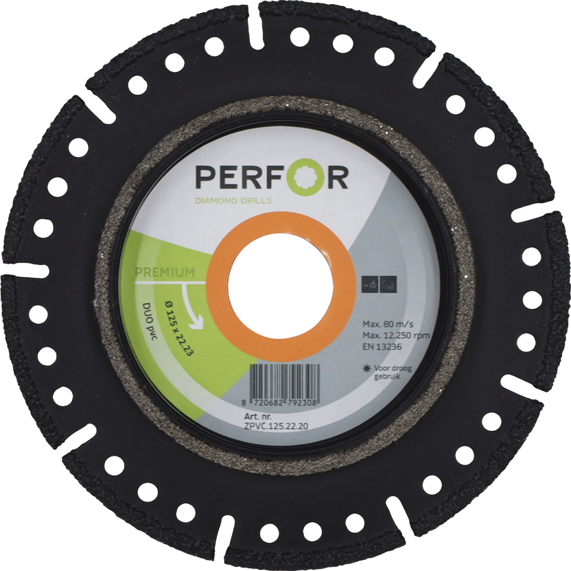 ZAAGBLAD DUO PVC 125MM ASGAT 22,2MM