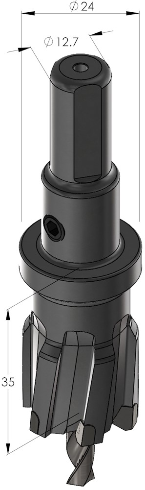 METAALBOOR ENDURA 24MM