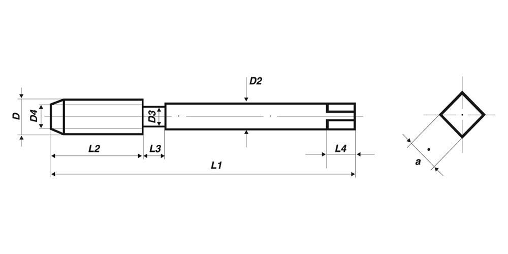HSS-E MACHINETAP BSP G1/4X19 DIN5156 B