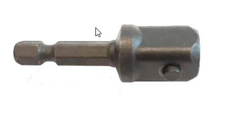 ADAPTER 1/4" ZESKANT 1/2" VIERKANT KOGEL