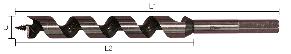 SLANGENBOOR NO-AXIS ZESKANT 16,0 X 230 MM