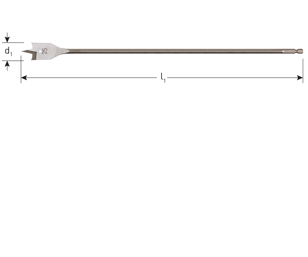 ROTEC SPEEDBOOR 1/4" BITAANSLUITING 22 X 400MM