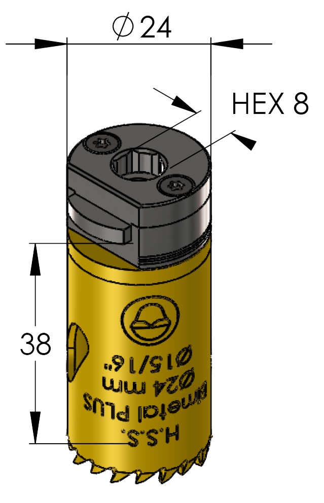BI METAL PLUS GATZAAG 24MM