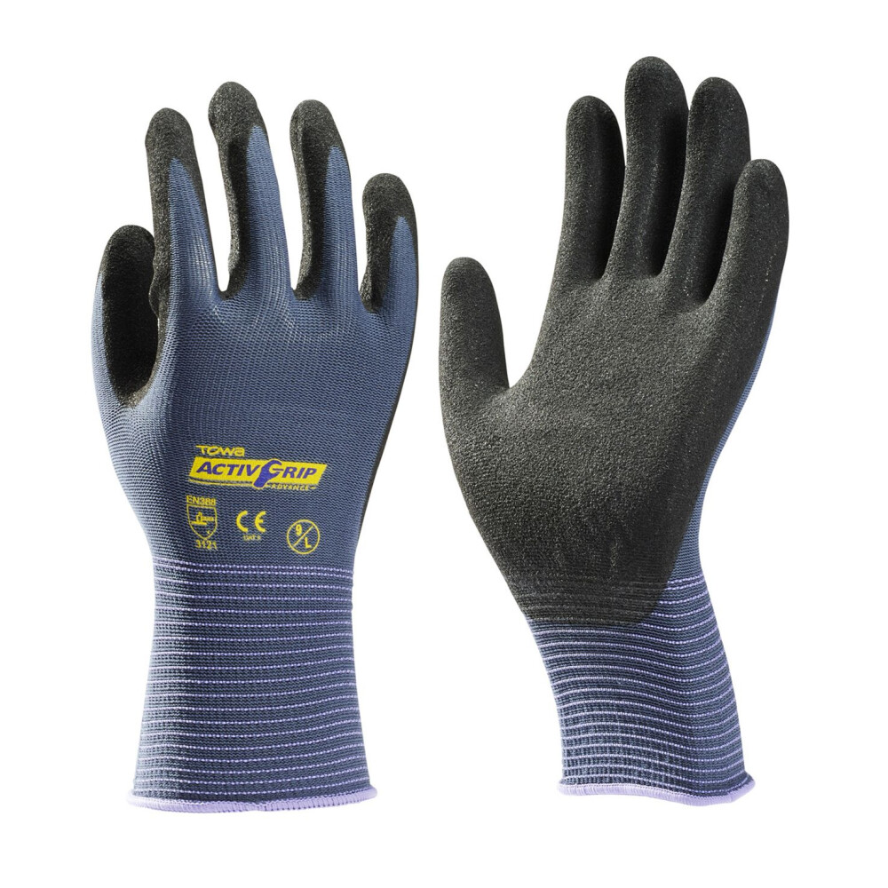 WERKHANDSCHOEN NYLON NITRIL GECOAT BLAUW MAAT L