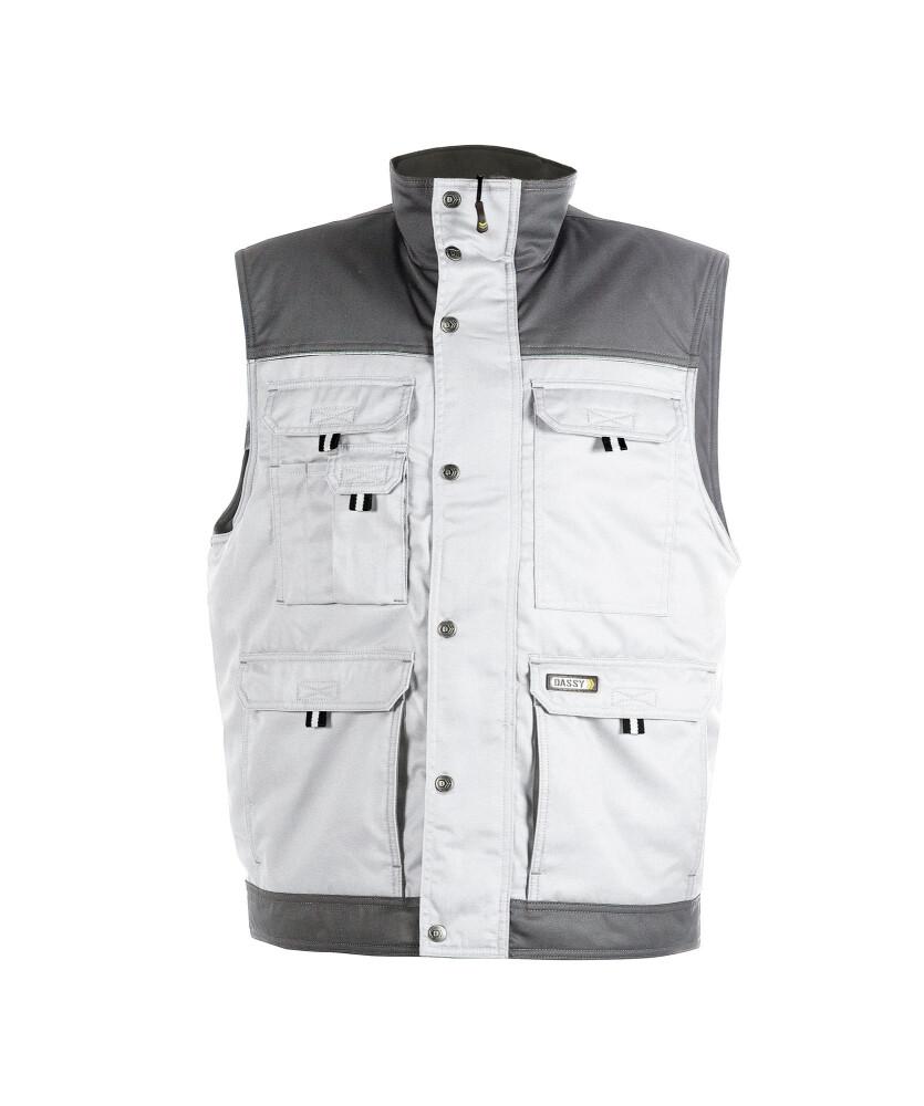 BODYWARMER HULST PESCO61 (245 gr) WIT/CEMENTGRIJS S