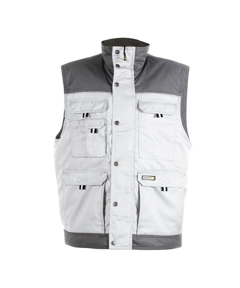 BODYWARMER HULST PESCO61 (245 gr) WIT/CEMENTGRIJS 2XL