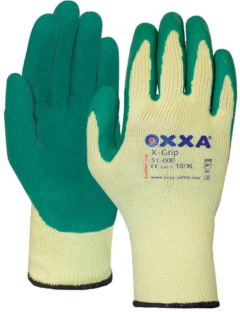 HANDSCHOEN OXXA X-GRIP GEEL/GROEN MT 11