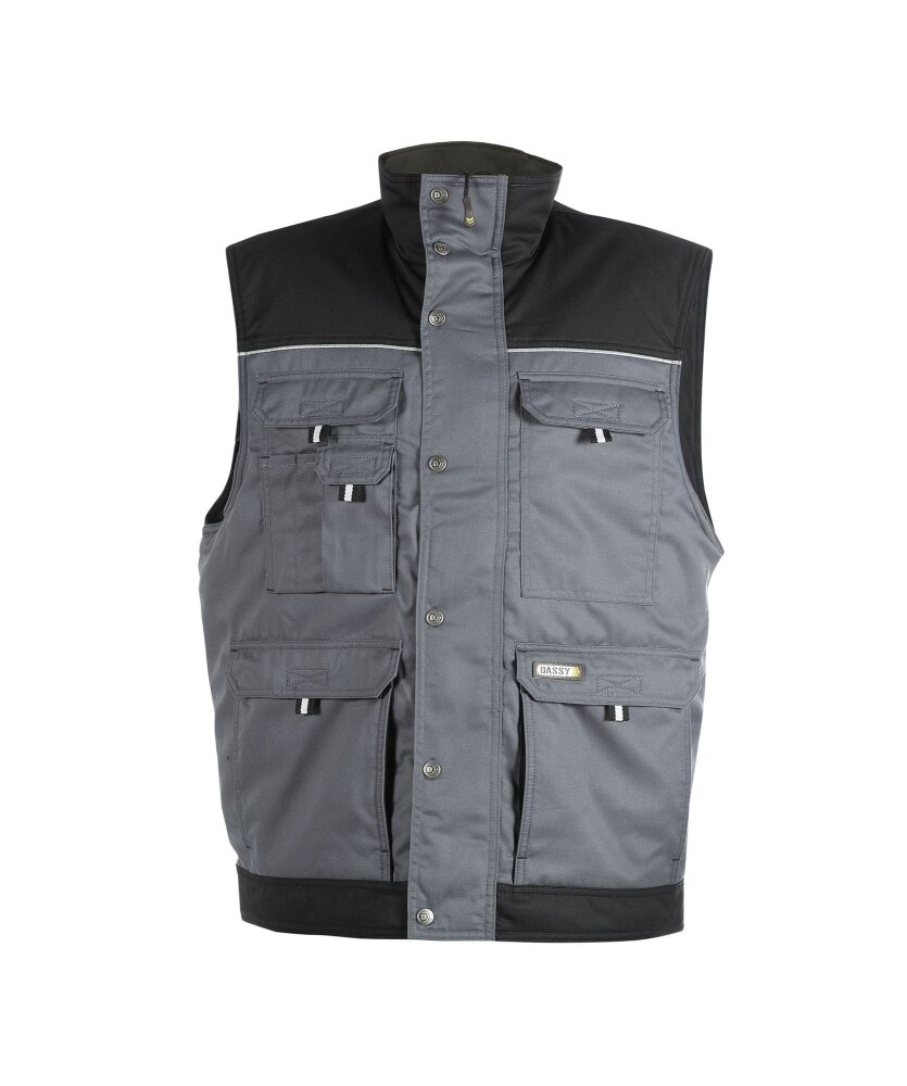BODYWARMER HULST PESCO61 (245 gr) CEMENTGRIJS/ZWART M