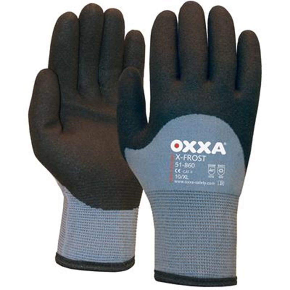 HANDSCHOEN OXXA X-FROST GR/ZW MT 9