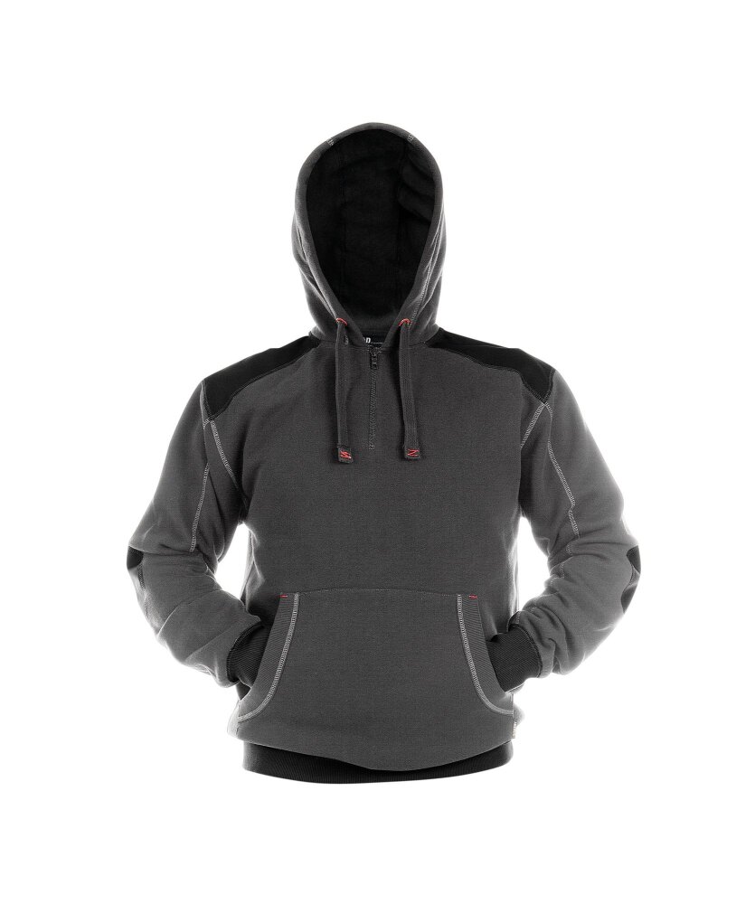 SWEATER HOODIE INDY COPES90 (340 gr) ANTRACIETGRIJS/ZWART L