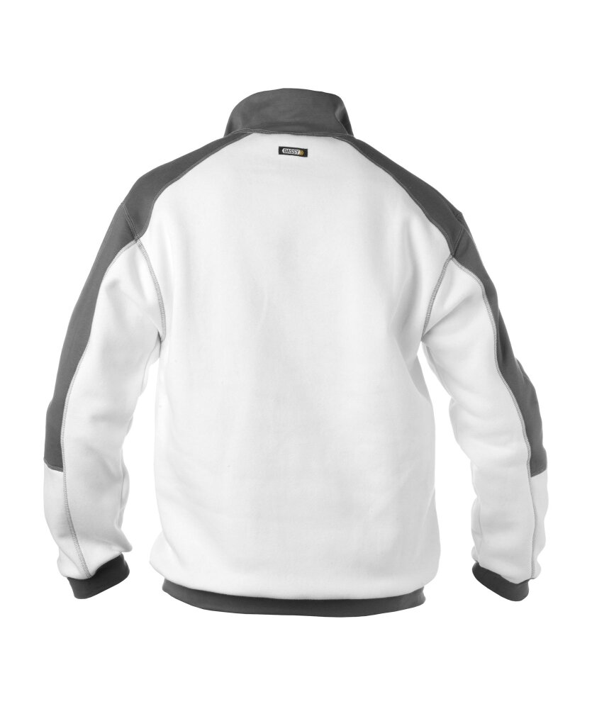 TWEEKLEURIGE SWEATER BASIEL COPES80 (290 gr) WIT/CEMENTGRIJS XL