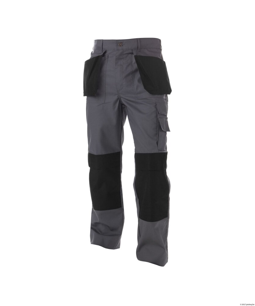 BROEK BASIC LINE SEATON GRIJS/ZWART MAAT 46