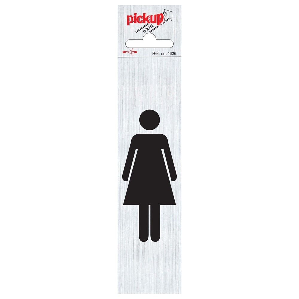 ZELFKLEVEND ALU DEURBORD VROUW 165X44MM