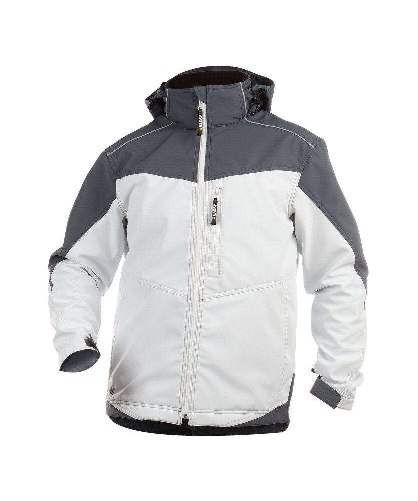 SOFTSHELL JAKARTA PES21 (280 gr) WIT/CEMENTGRIJS 2XL