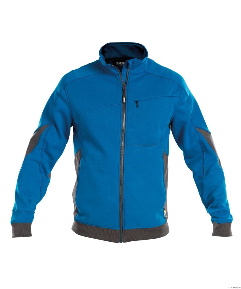 SWEATER VELOX COPES86 (305 GR) AZUURBLAUW/ANTRACIETGRIJS XL