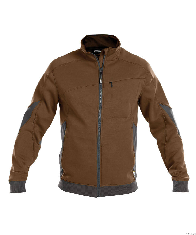 SWEATER VELOX COPES86 (305 GR) LEEMBRUIN/ANTRACIETGRIJS XL