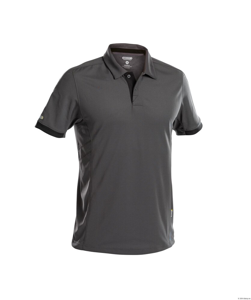 POLO TRAXION PES44 (216GR) ANTRACIETGRIJS/ZWART 2XL