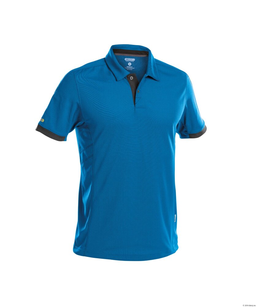 POLO TRAXION PES44 (216GR) AZUURBLAUW/ANTRACIETGRIJS 2XL