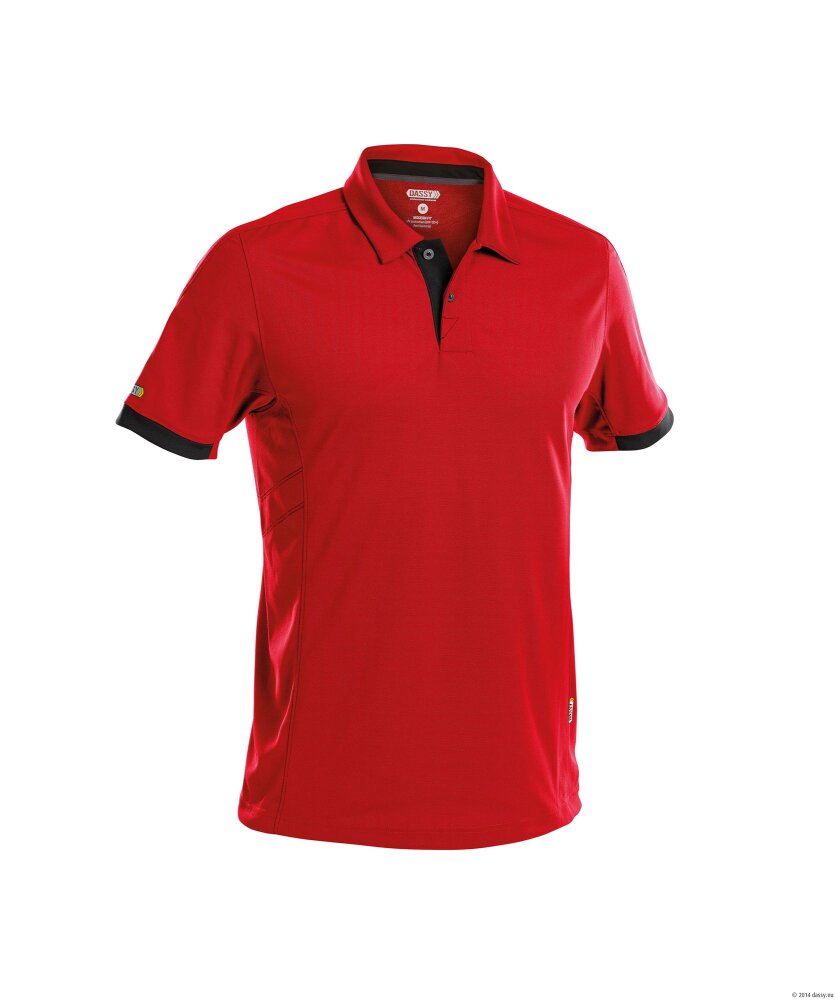 POLO TRAXION PES44 (216GR) ROOD/ZWART M