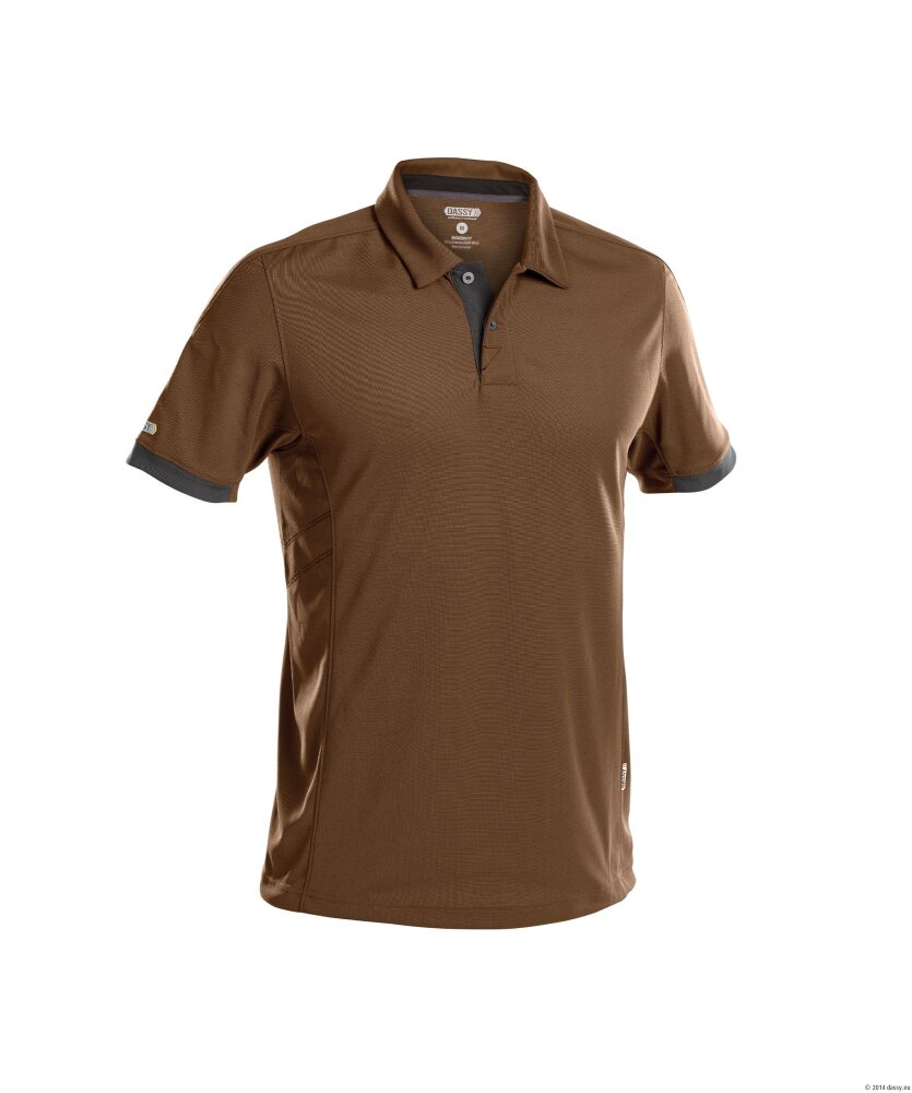 POLO TRAXION PES44 (216GR) LEEMBRUIN/ANTRACIETGRIJS S