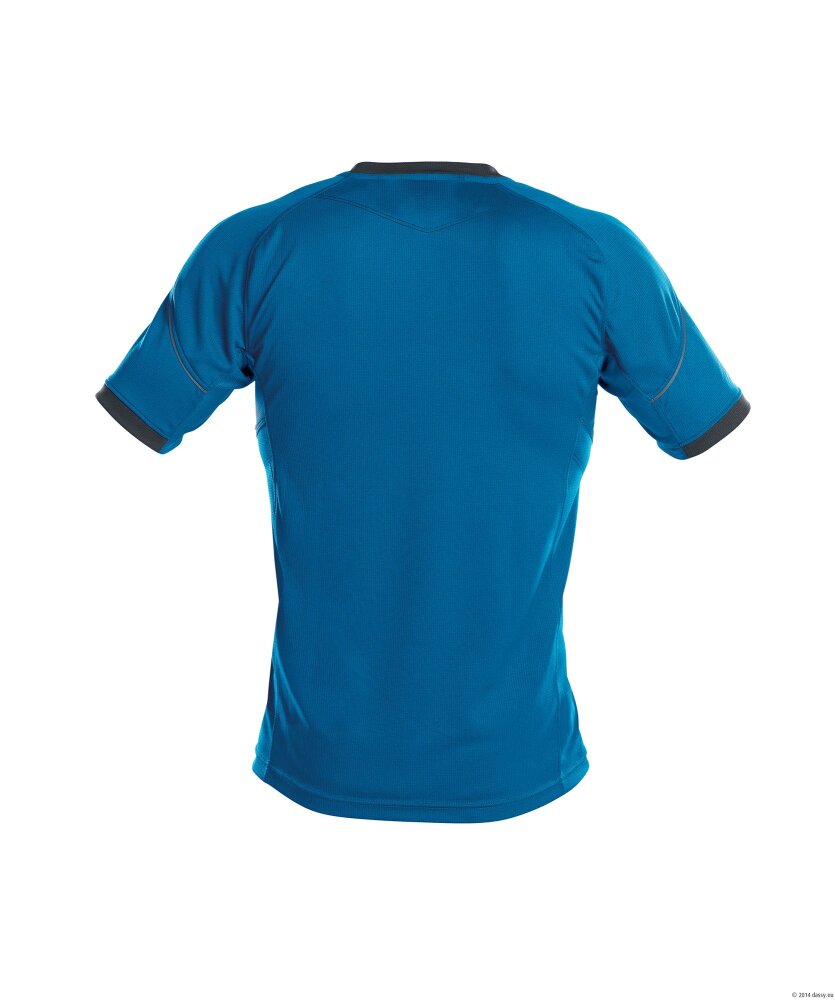 T-SHIRT NEXUS PES04 (141GR) AZUURBLAUW/ANTRACIETGRIJS M