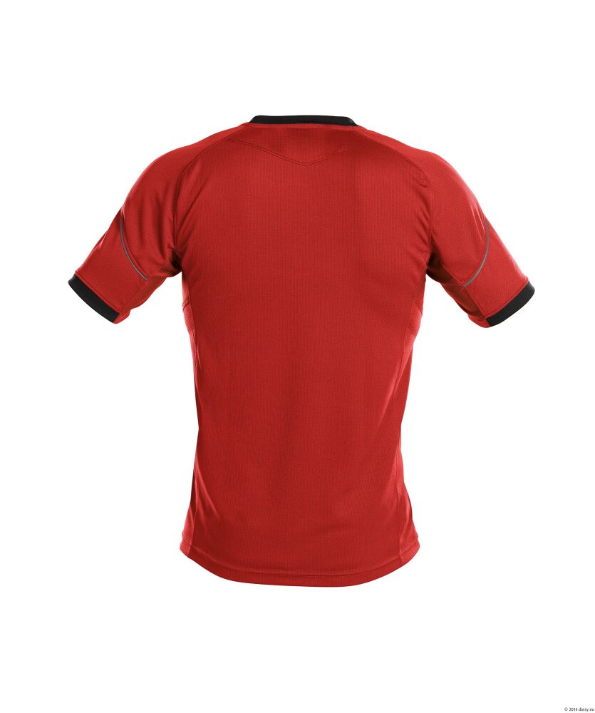 T-SHIRT NEXUS PES04 (141GR) ROOD/ZWART L