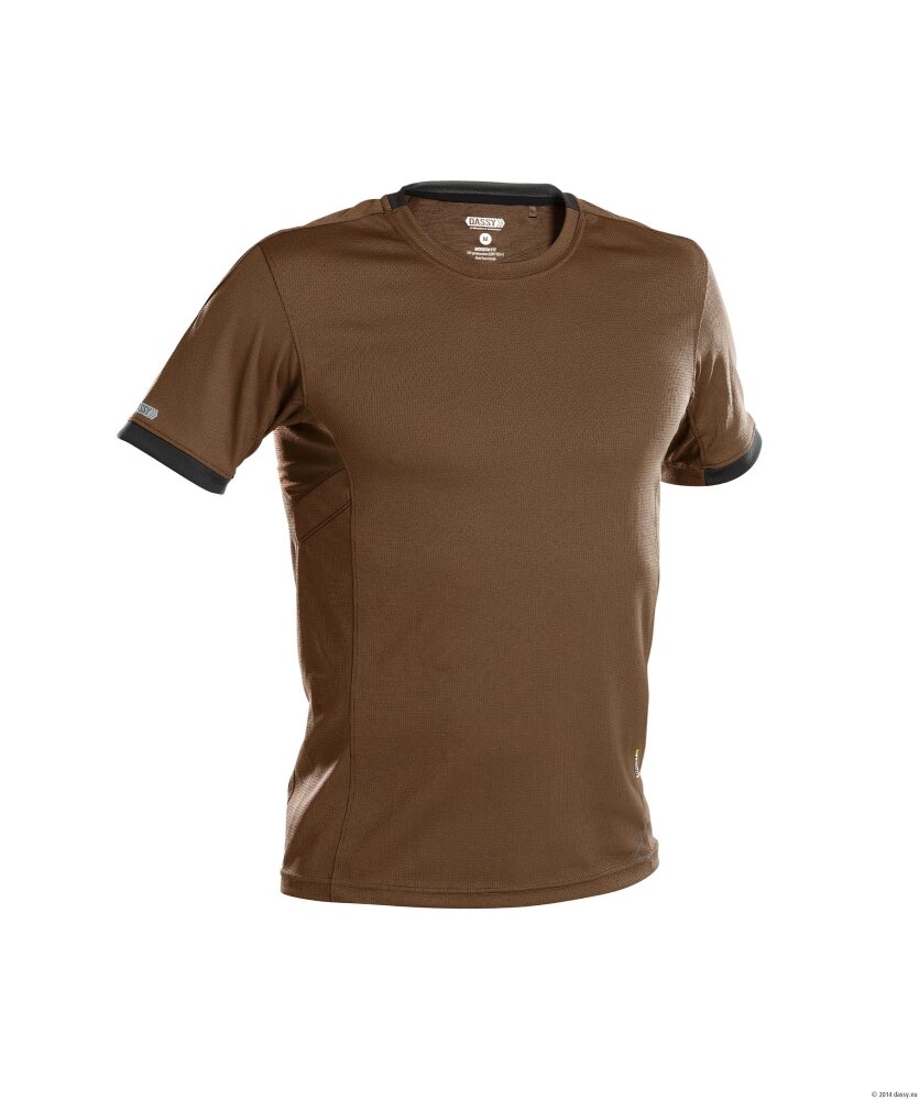 T-SHIRT NEXUS PES04 (141GR) LEEMBRUIN/ANTRACIETGRIJS 2XL