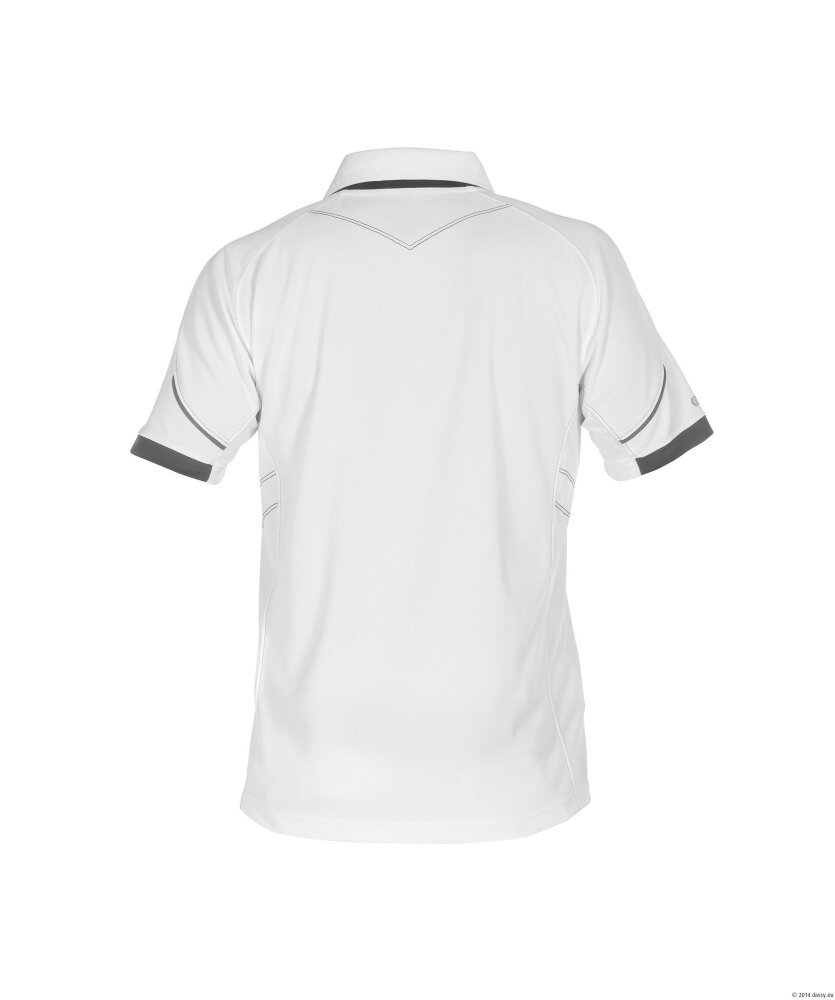 POLO TRAXION PES44 (216GR) WIT/ANTRACIETGRIJS L