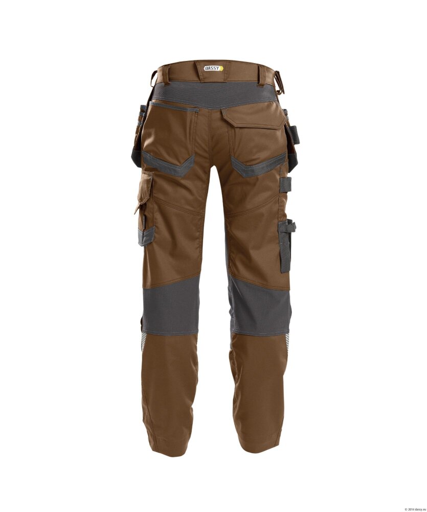 BROEK FLUX PESCO41 (245 GR) LEEMBRUIN/ANTRACIETGRIJS 56