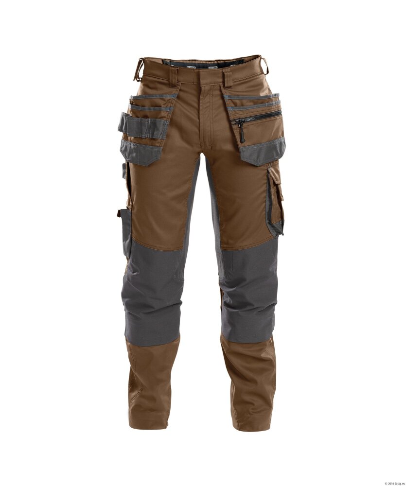 BROEK FLUX PESCO41 (245 GR) LEEMBRUIN/ANTRACIETGRIJS 56
