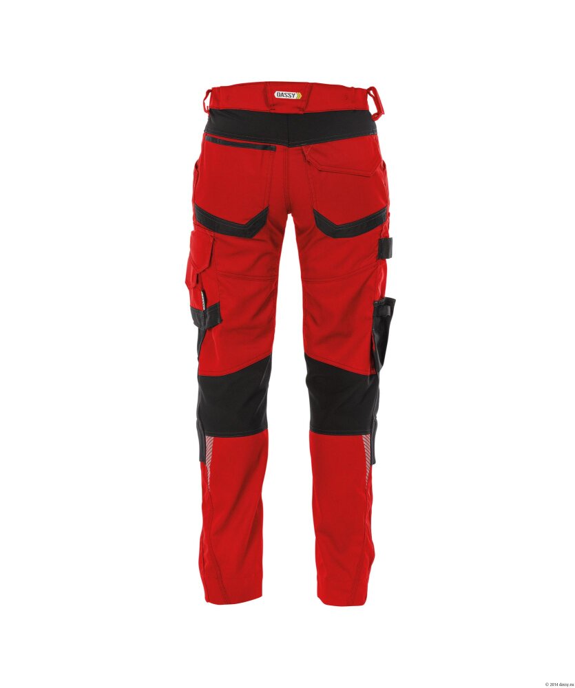 BROEK  DYNAX WOMEN PESCO41 (245 GR) ROOD/ZWART 48