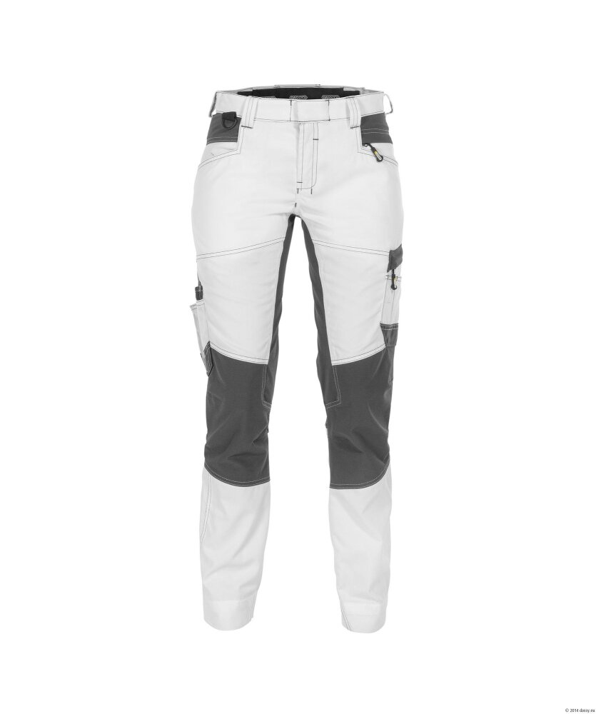 BROEK HELIX PAINTERS WOMEN PESCO41 (245 GR) WIT/ANTRACIETGRIJS 48