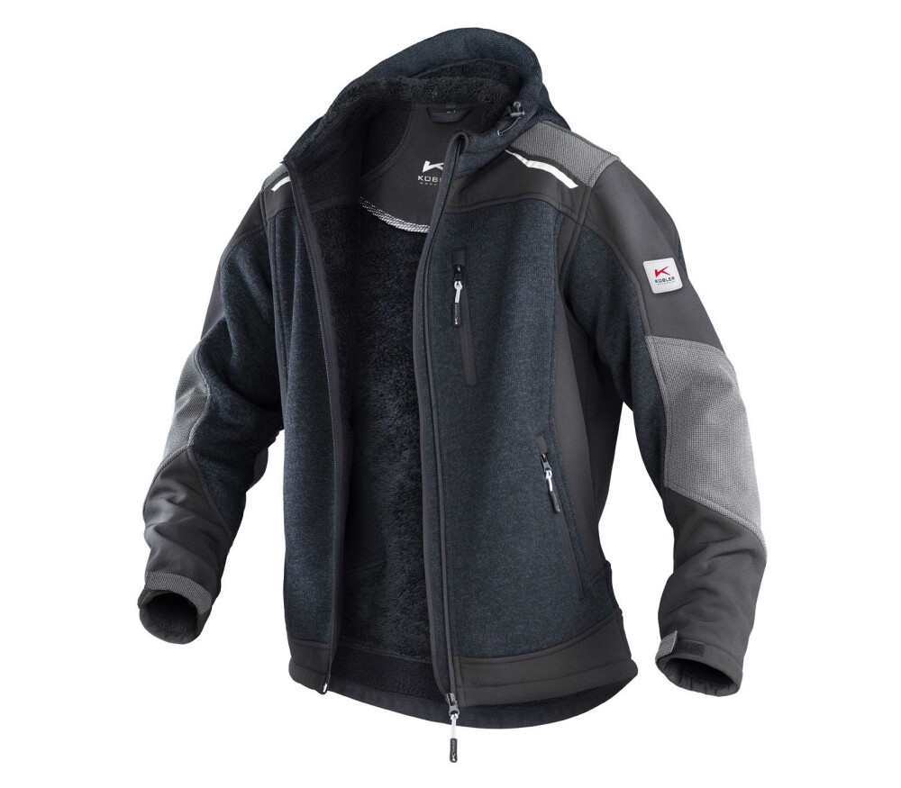 TRICOT JACK KL 9899 DONKERGRIJS/ZWART S