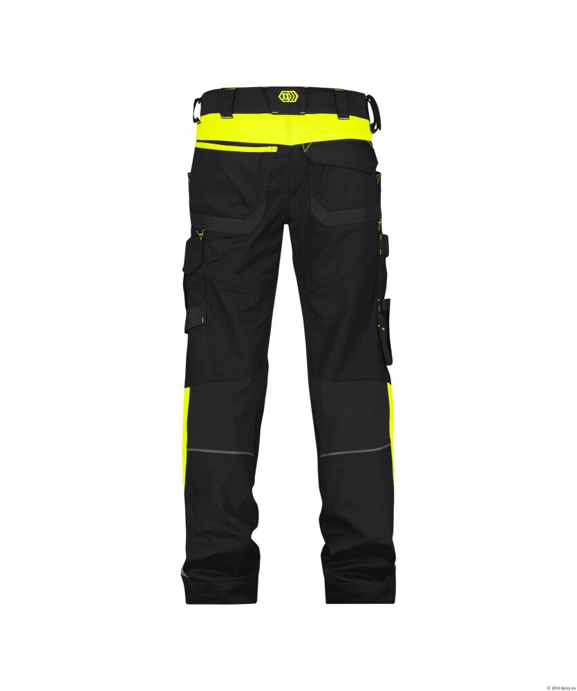 BROEK CANTON ZWART/FLUOGEEL 56
