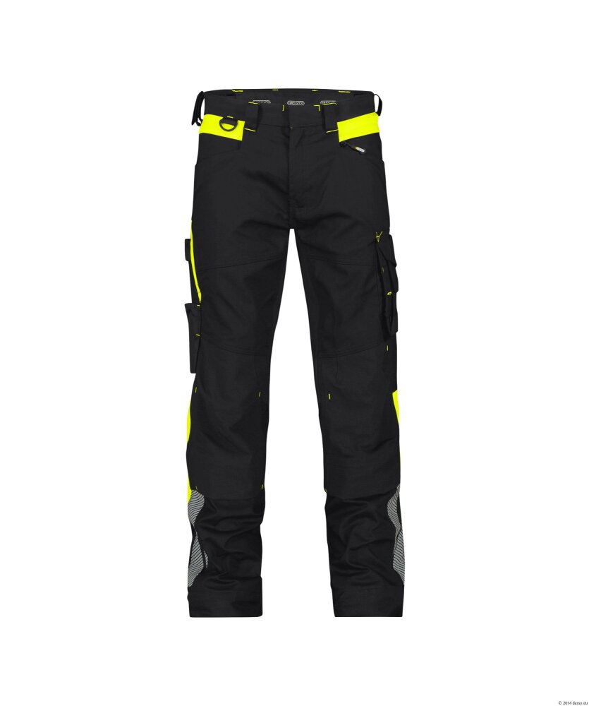 BROEK CANTON ZWART/FLUOGEEL 56