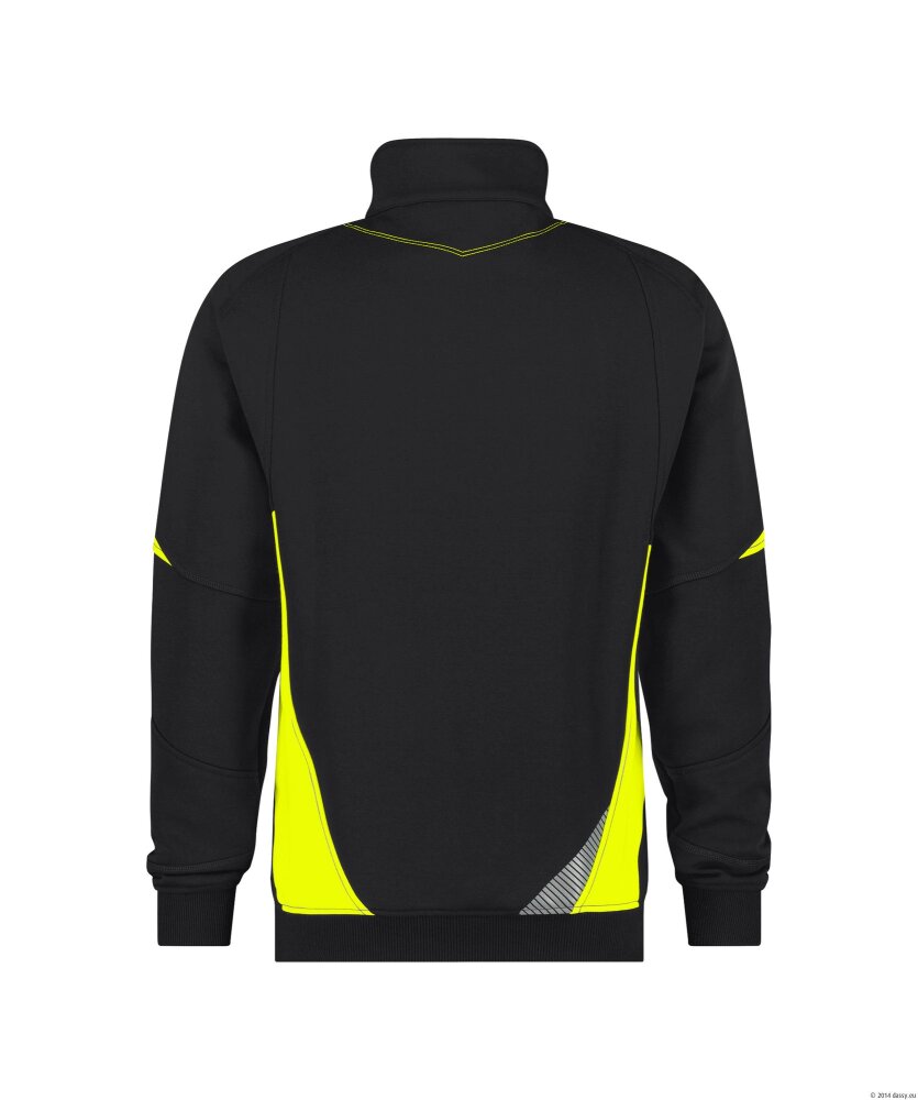 SWEATER ARATU ZWART/FLUOGEEL XL