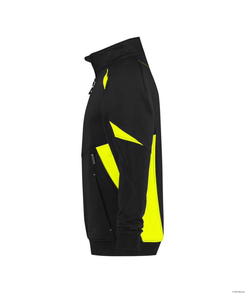 SWEATER ARATU ZWART/FLUOGEEL XL
