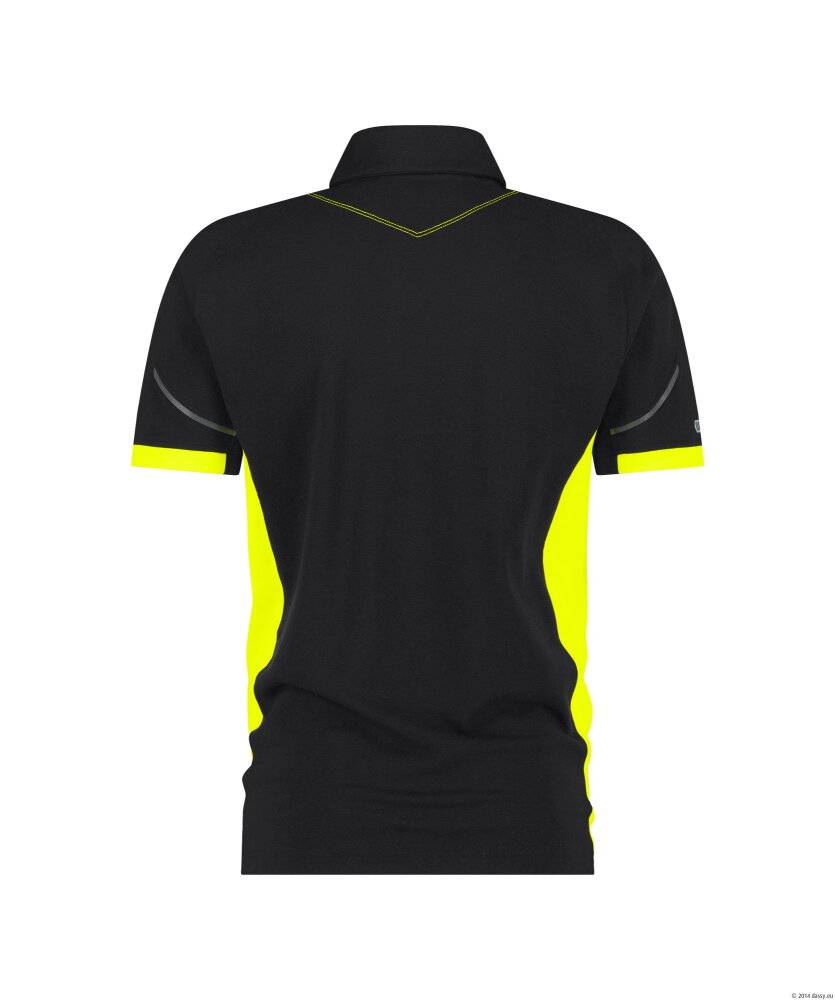 POLO VERACRUZ ZWART/FLUOGEEL M