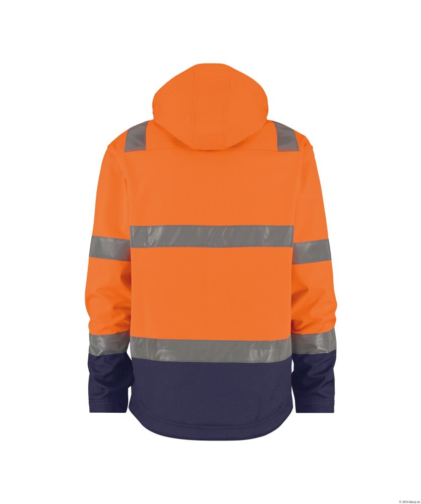 SOFTSHELL MALAGA ORANJE/MARINE XS