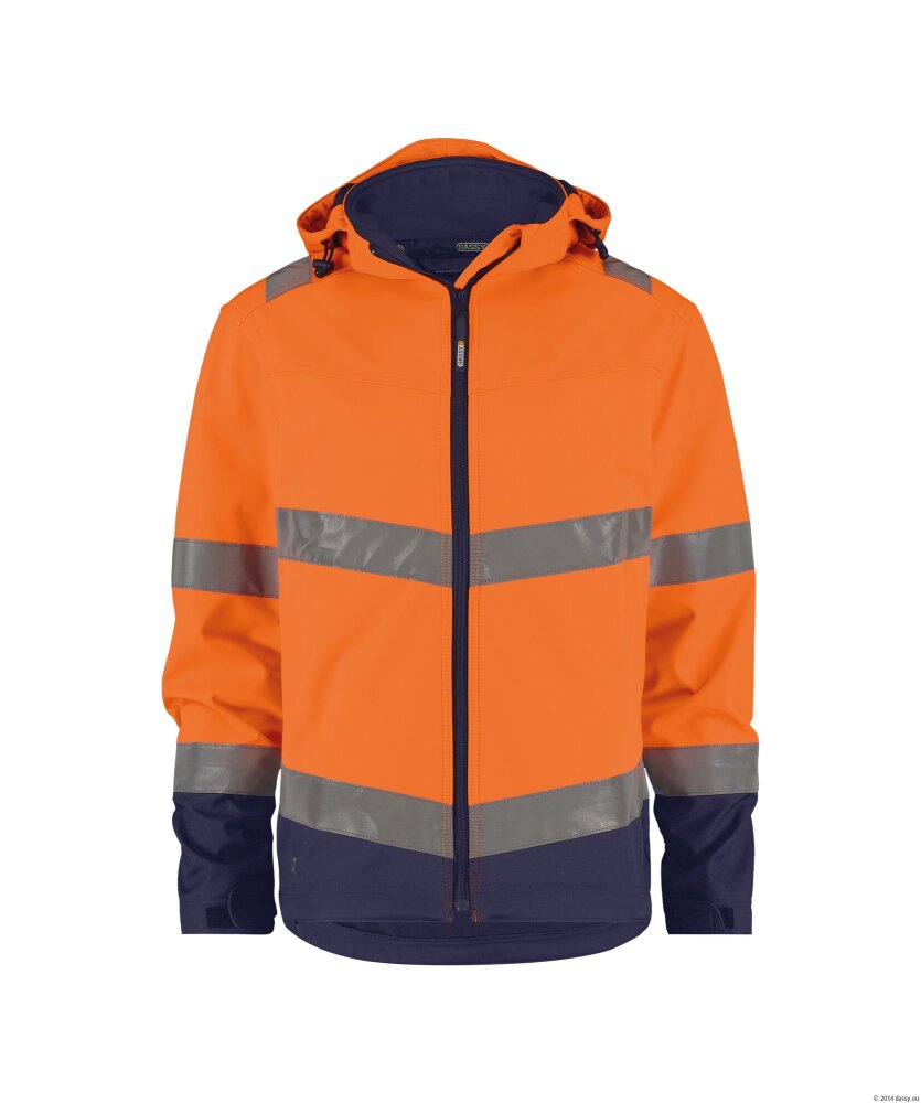 SOFTSHELL MALAGA ORANJE/MARINE 2XL