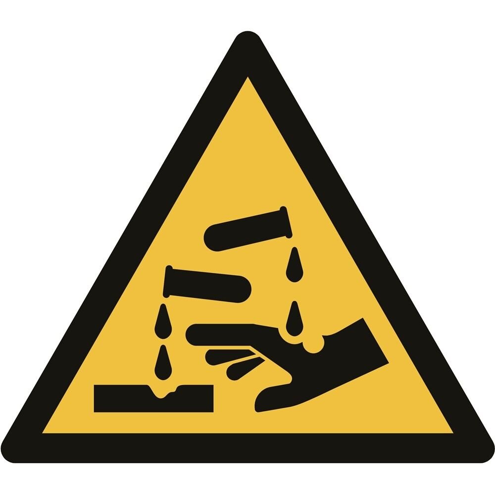 PICTOGRAM BIJTENDE STOFFEN 150MM