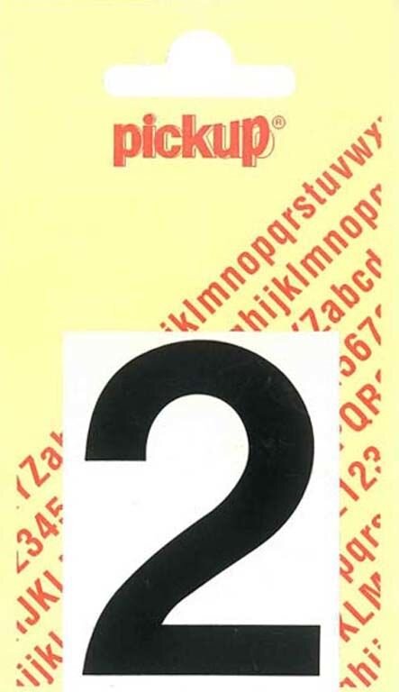 PLAKCIJFER 2 HELVETICA 40MM ZWART