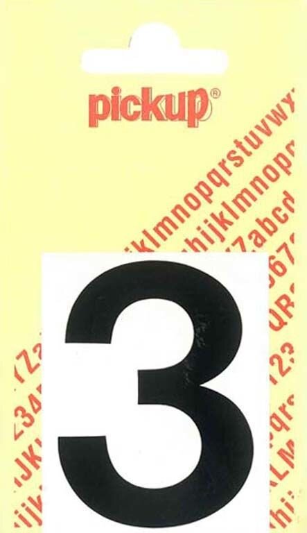 PLAKCIJFER 3 HELVETICA 40MM ZWART