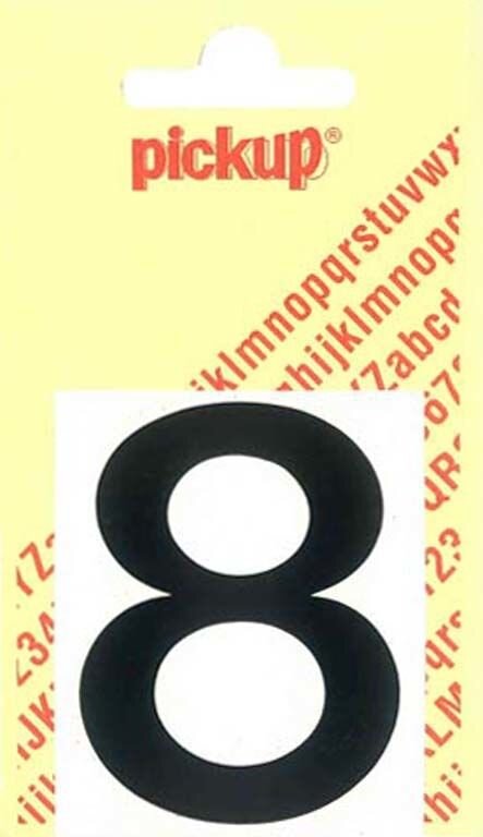 PLAKCIJFER 8 HELVETICA 40MM ZWART