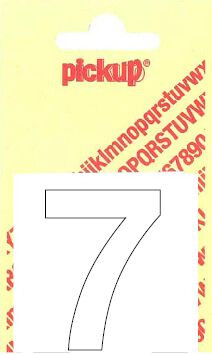PLAKCIJFER 7 HELVETICA 40MM WIT