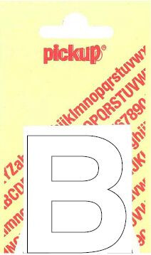 PLAKLETTER B HELVETICA 40MM WIT